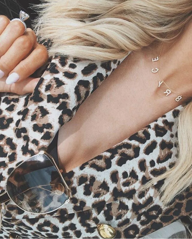 NON CUSTOMIZABLE It's All in a Name® Necklace Rose Gold With Crystals Ready to Ship sold by The Sis Kiss product image thumbnail 4