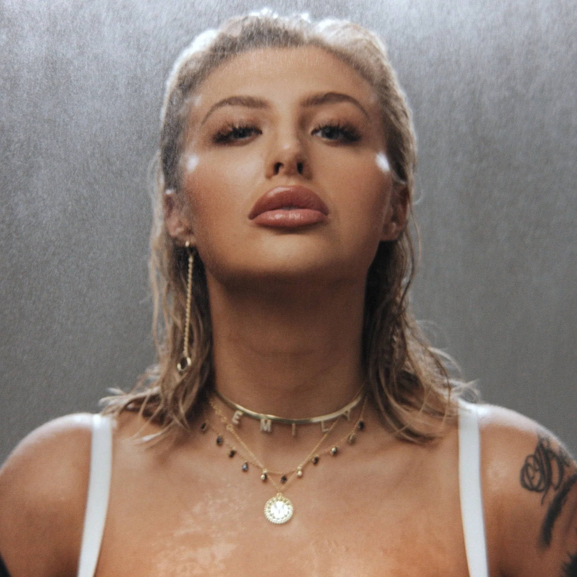 Custom Herringbone Chain Name Necklace sold by The Sis Kiss product image thumbnail 2