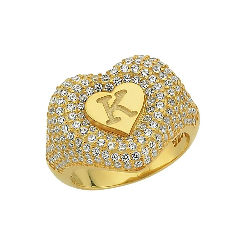 Heart Signet Pinky Ring sold by The Sis Kiss