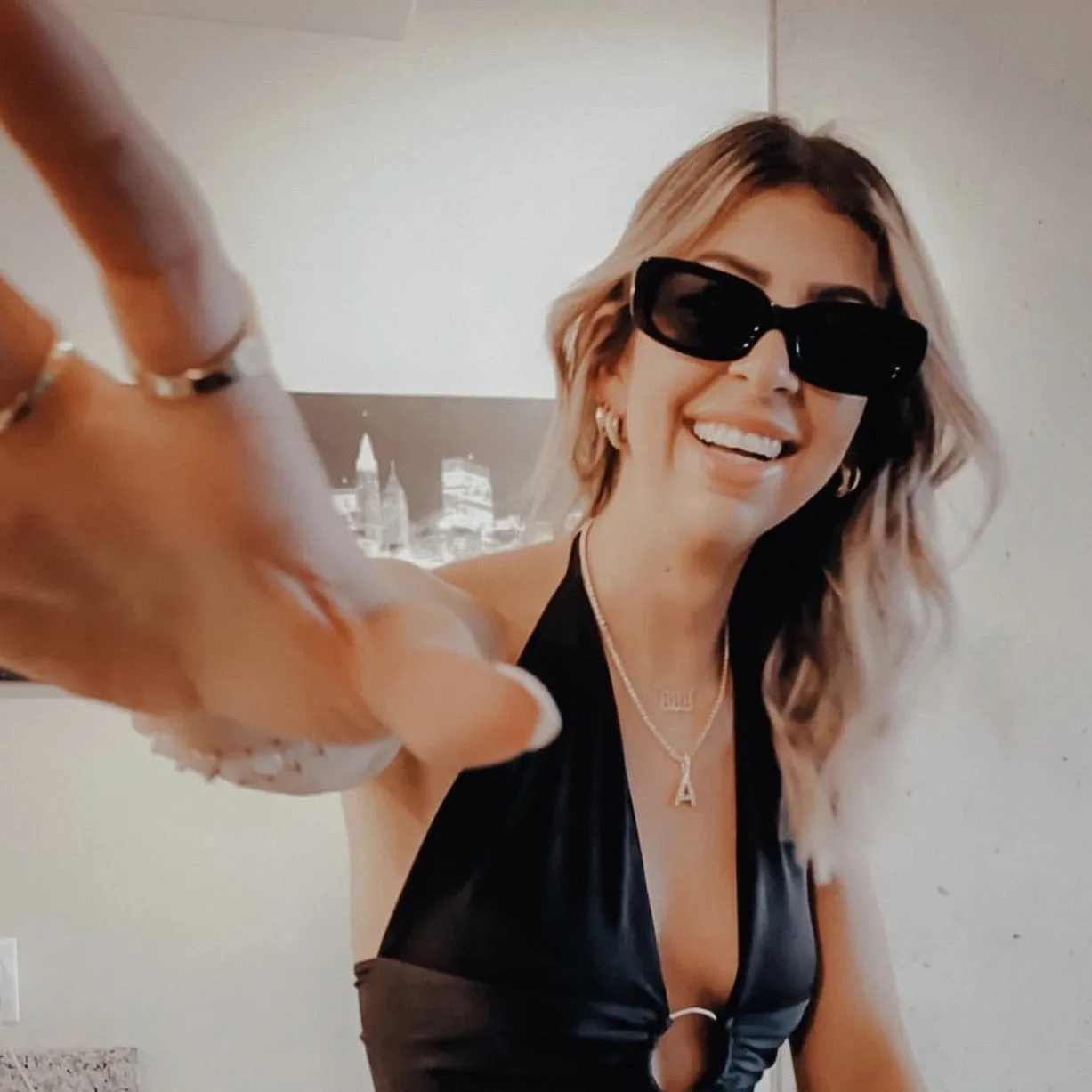 Tennis Chain Initial Choker sold by The Sis Kiss product image thumbnail 5