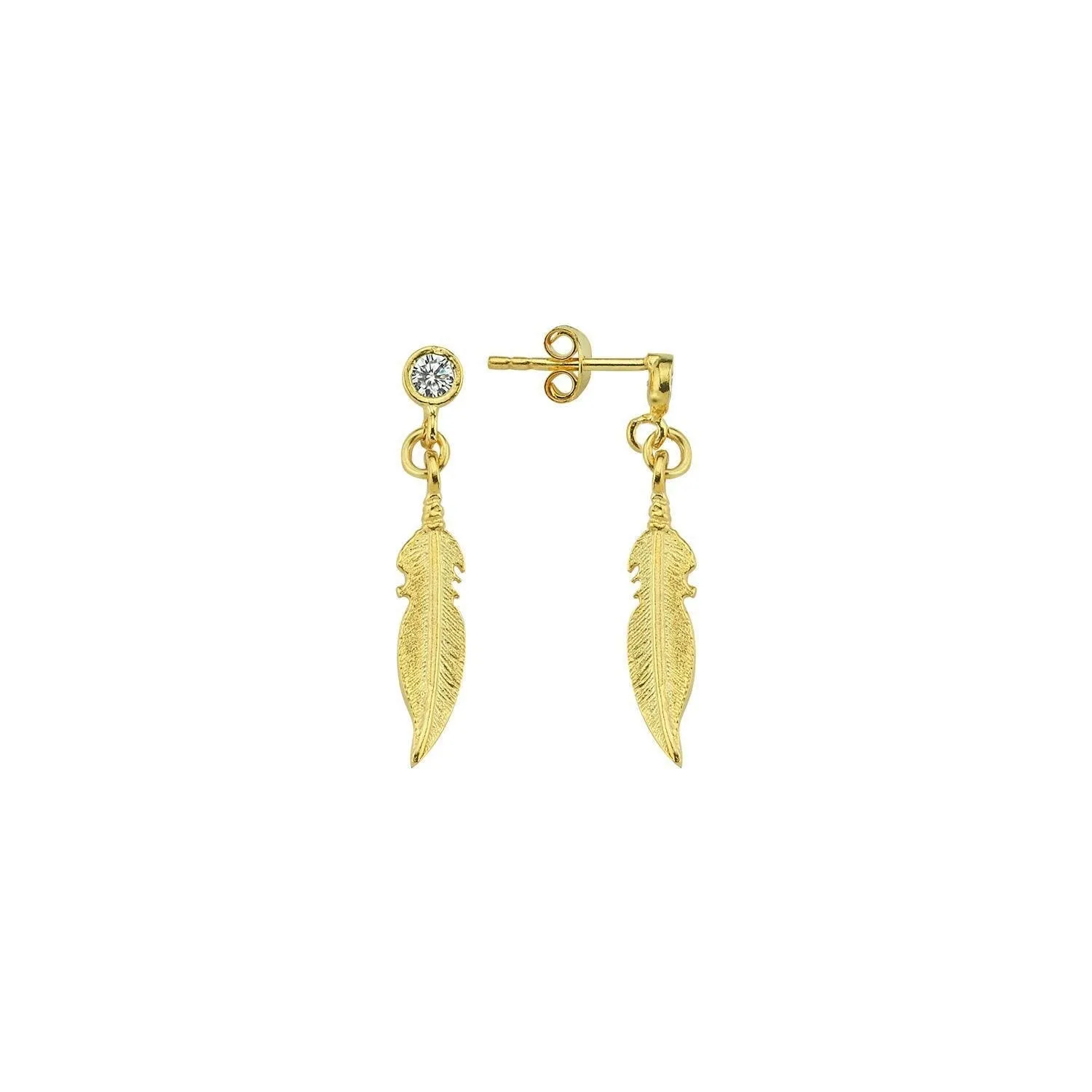 Feather Stud Earrings sold by The Sis Kiss