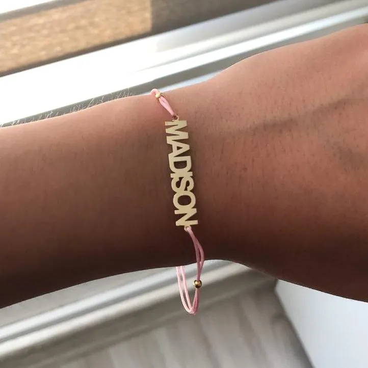 Custom Name Cord Bracelet sold by The Sis Kiss product image thumbnail 4