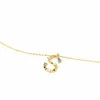 Dainty Jeweled Initial Necklace sold by The Sis Kiss