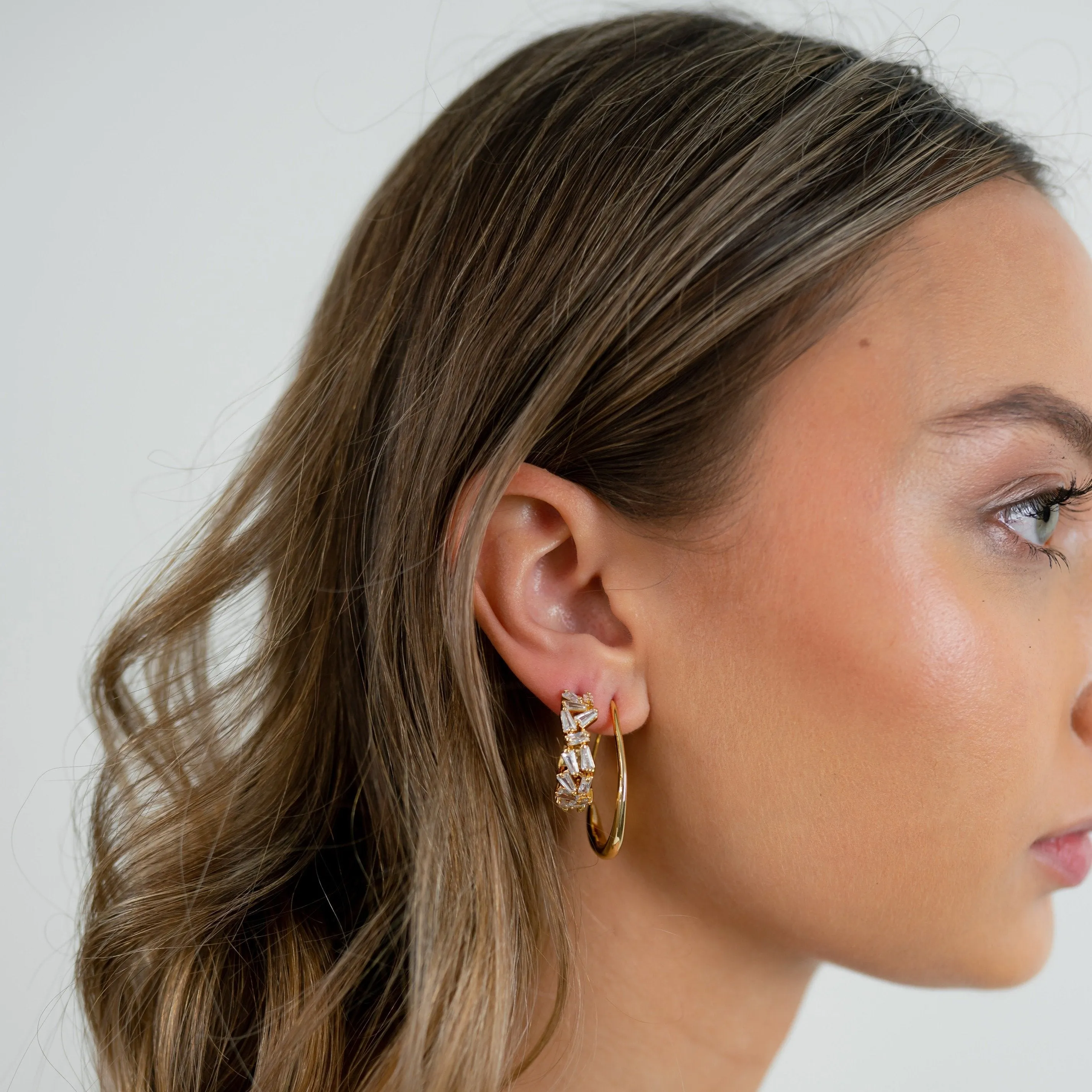 Teardrop Hoop Earringsl sold by The Sis Kiss product image thumbnail 2