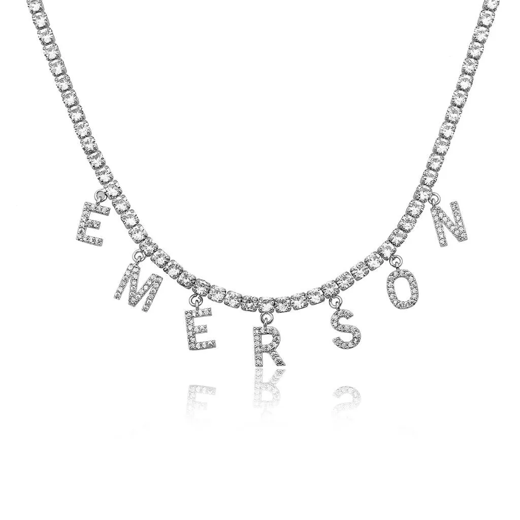 Custom Crystal Name Necklace sold by The Sis Kiss product image thumbnail 3