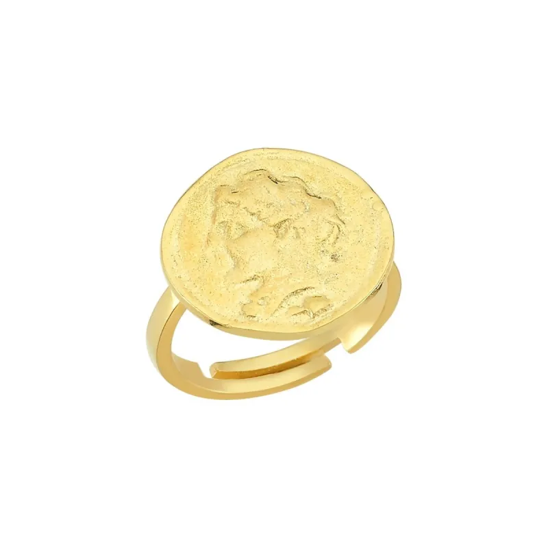 Roman Coin Adjustable Ring sold by The Sis Kiss