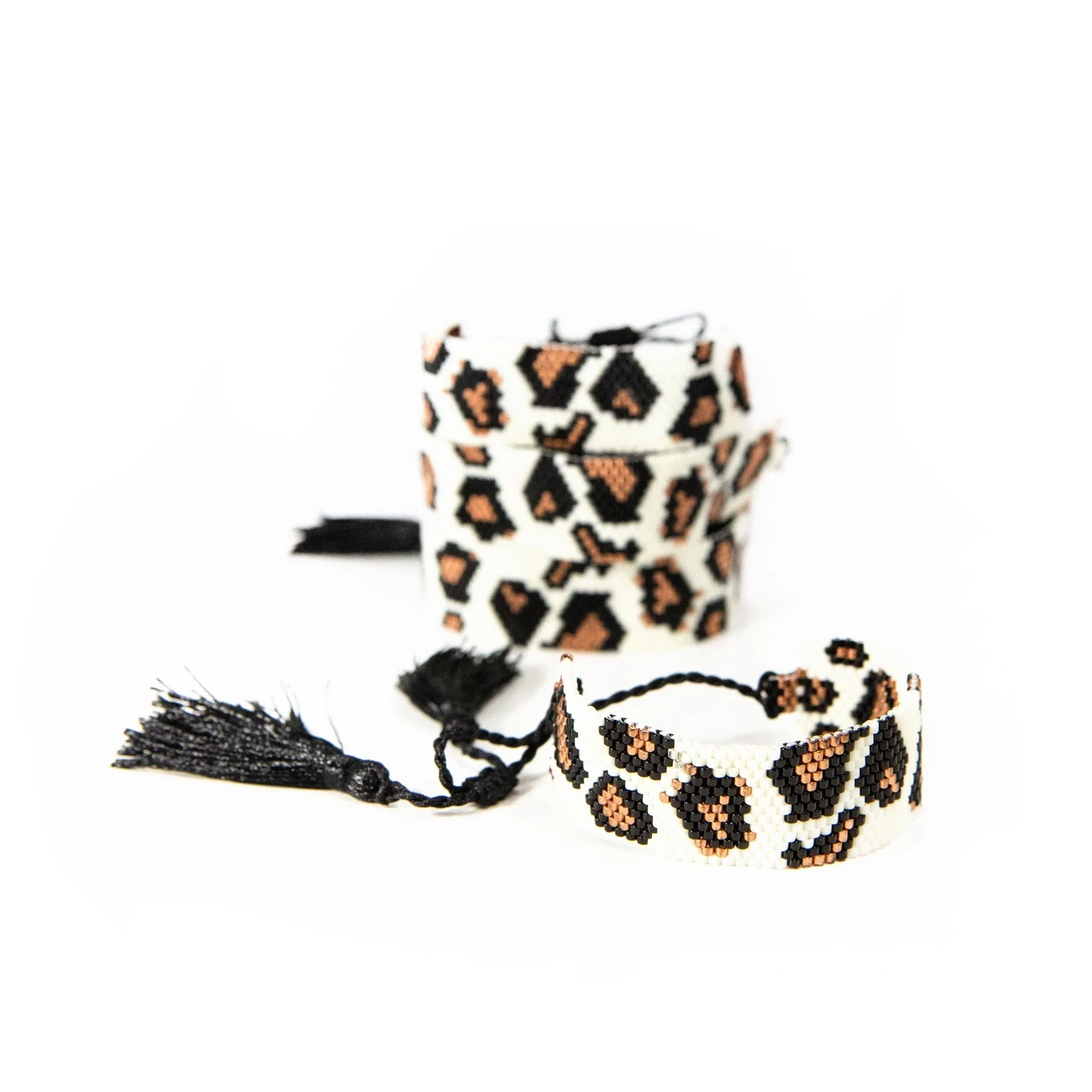Leopard Beaded Adjustable Bracelets sold by The Sis Kiss product image thumbnail 5