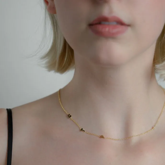 Custom Love Letters Necklace sold by The Sis Kiss product image thumbnail 4