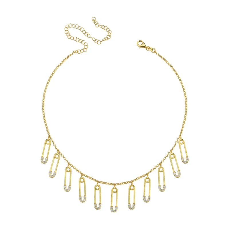 Pin Me Paperclip Charm Choker sold by The Sis Kiss