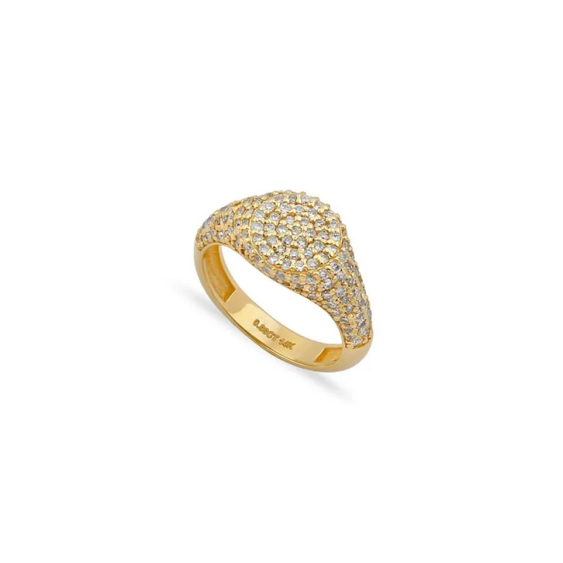 TSK Downing Street Diamonds Pinky Ring sold by The Sis Kiss