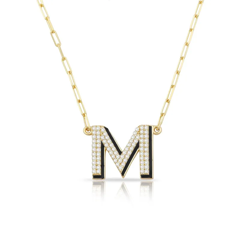 TSK 5th Avenue Diamond Initial Necklace sold by The Sis Kiss