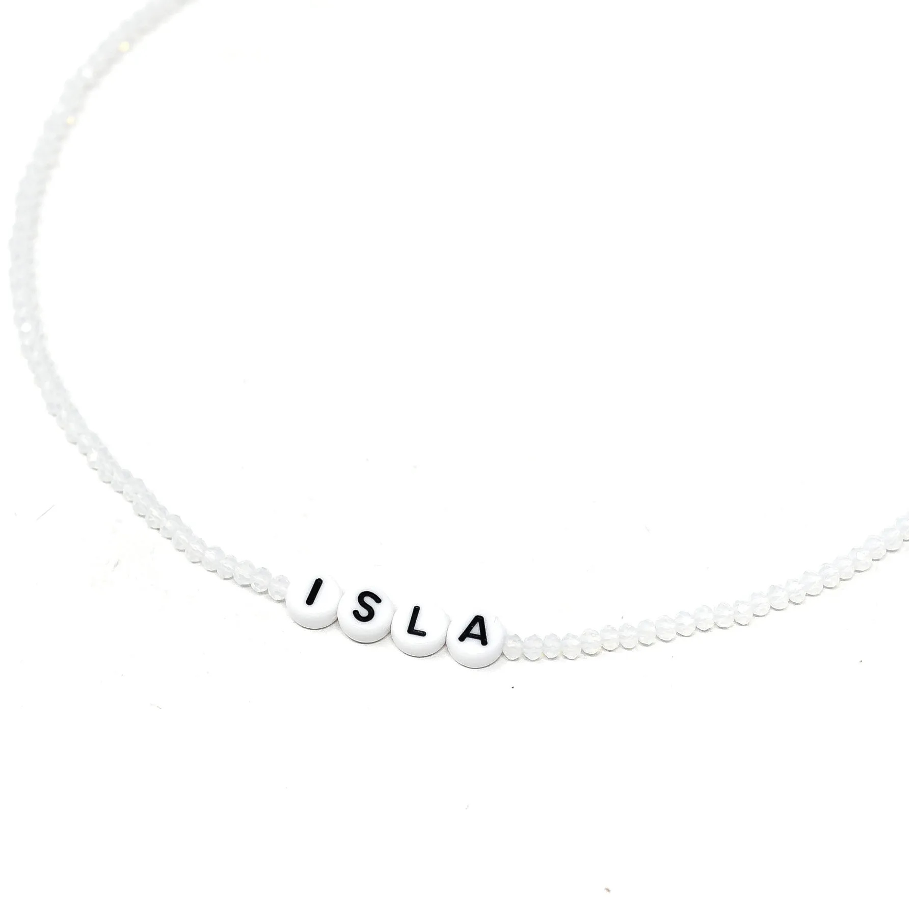 Customized Moonstone Beaded Necklace sold by The Sis Kiss
