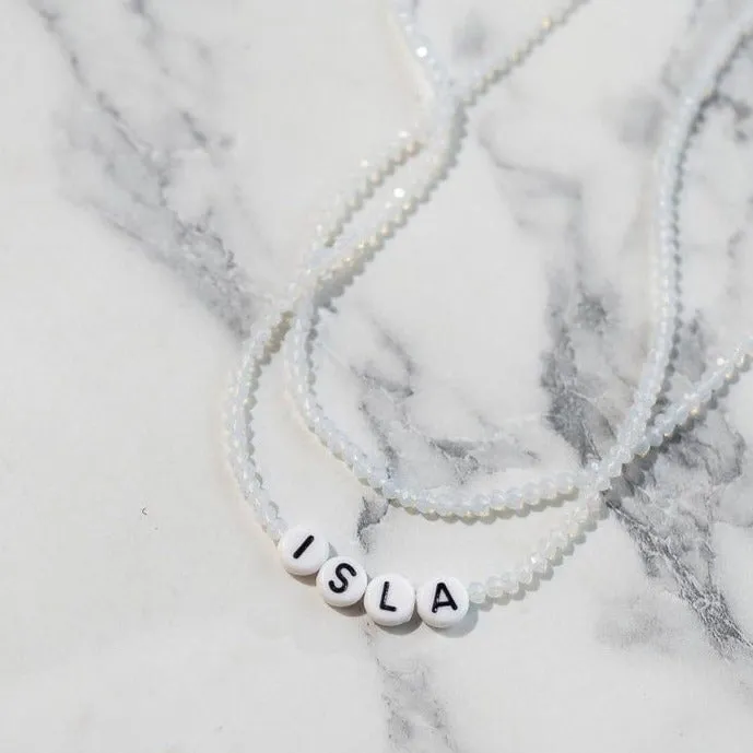 Customized Moonstone Beaded Necklace sold by The Sis Kiss product image thumbnail 3
