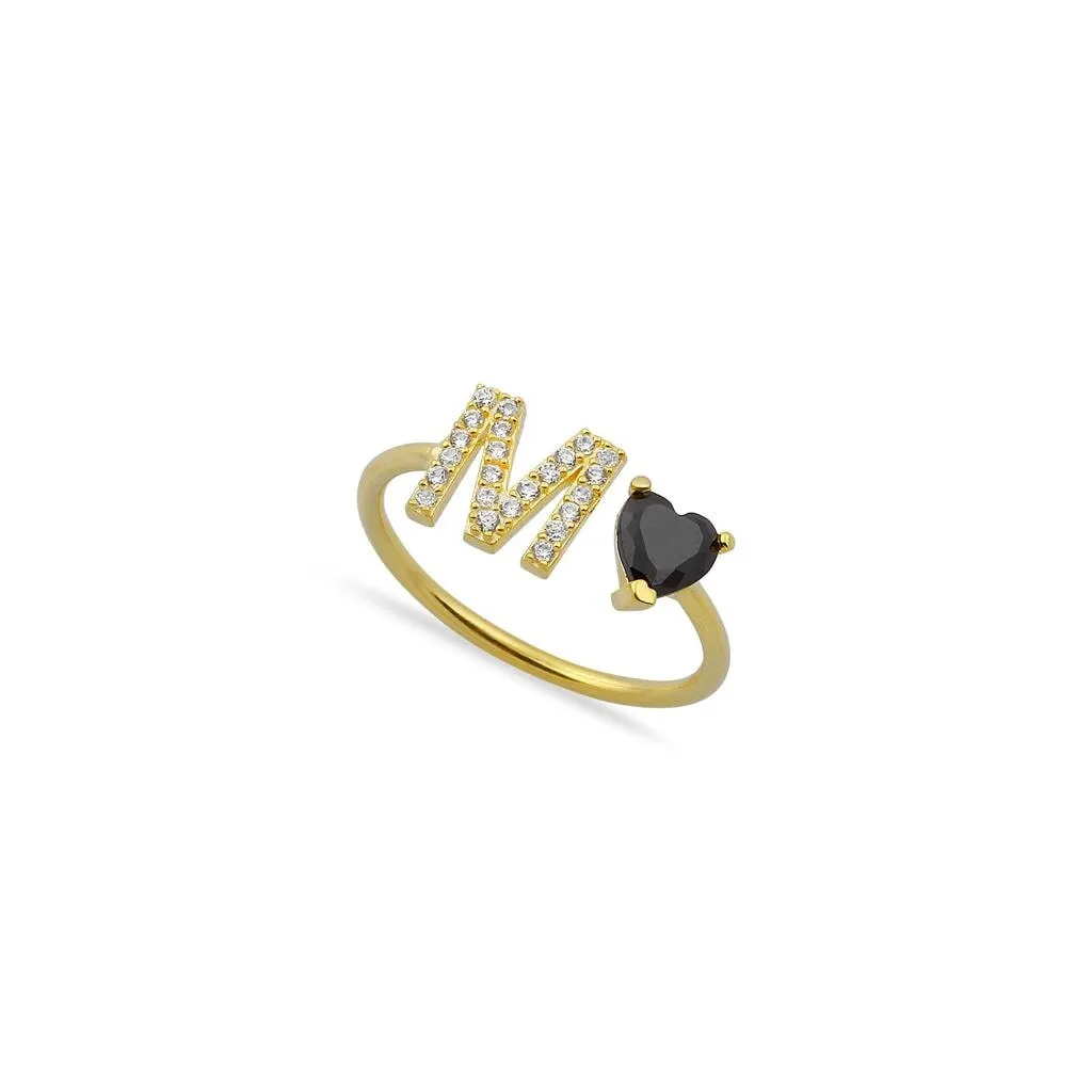 Custom Heart Initial Ring sold by The Sis Kiss product image thumbnail 5