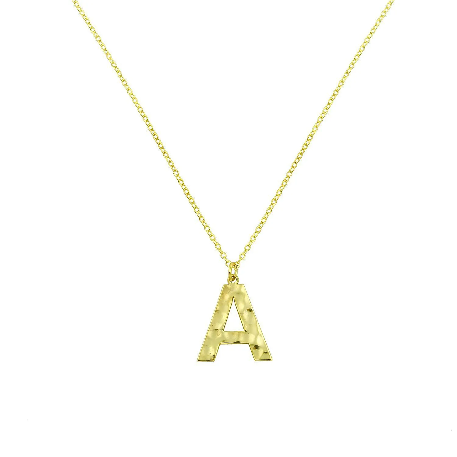 Hammered Initial Necklace sold by The Sis Kiss
