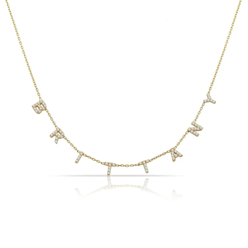 TSK It's All in a Name® *Mini* Necklace with Diamonds sold by The Sis Kiss