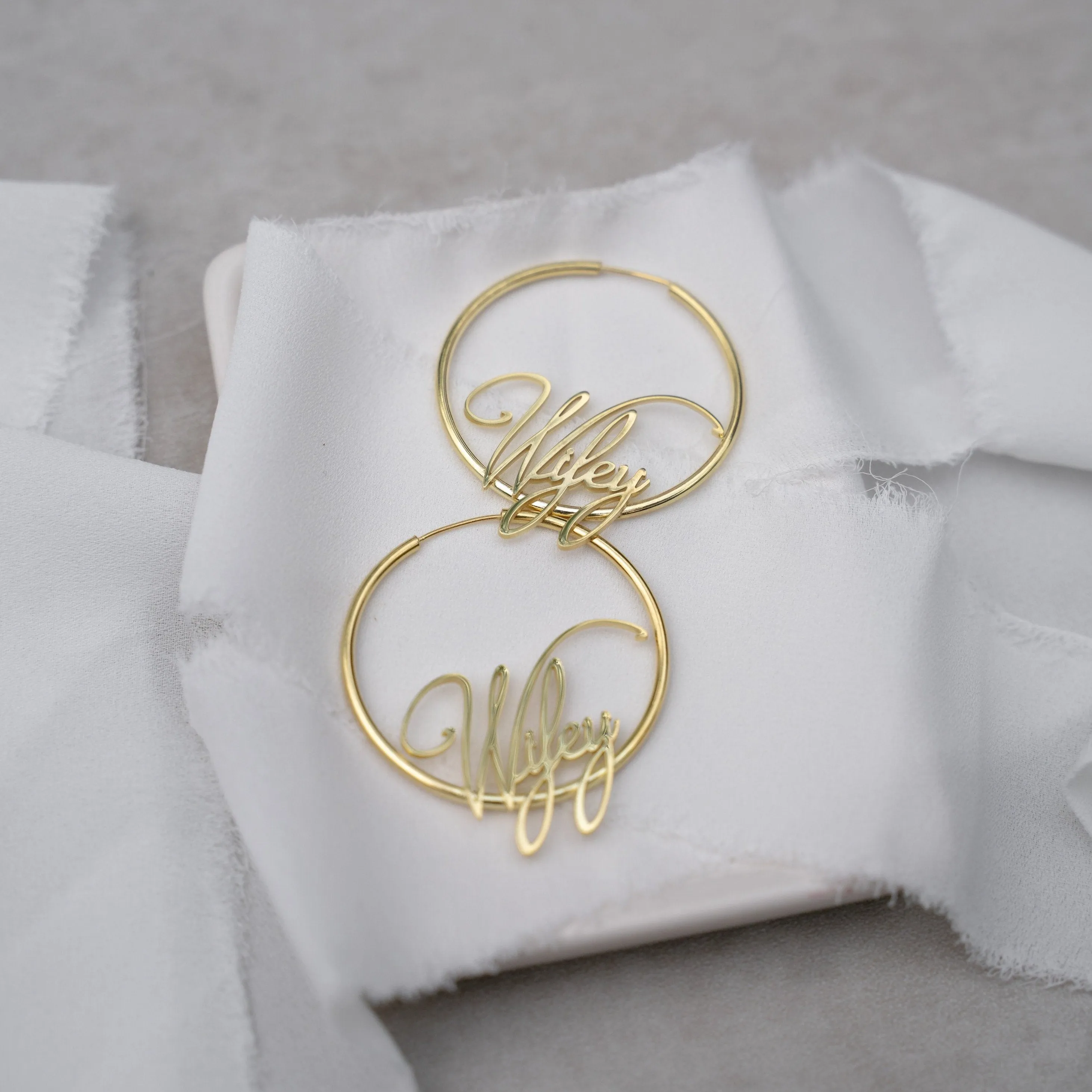 Wifey Signature Script Hoops sold by The Sis Kiss product image thumbnail 4
