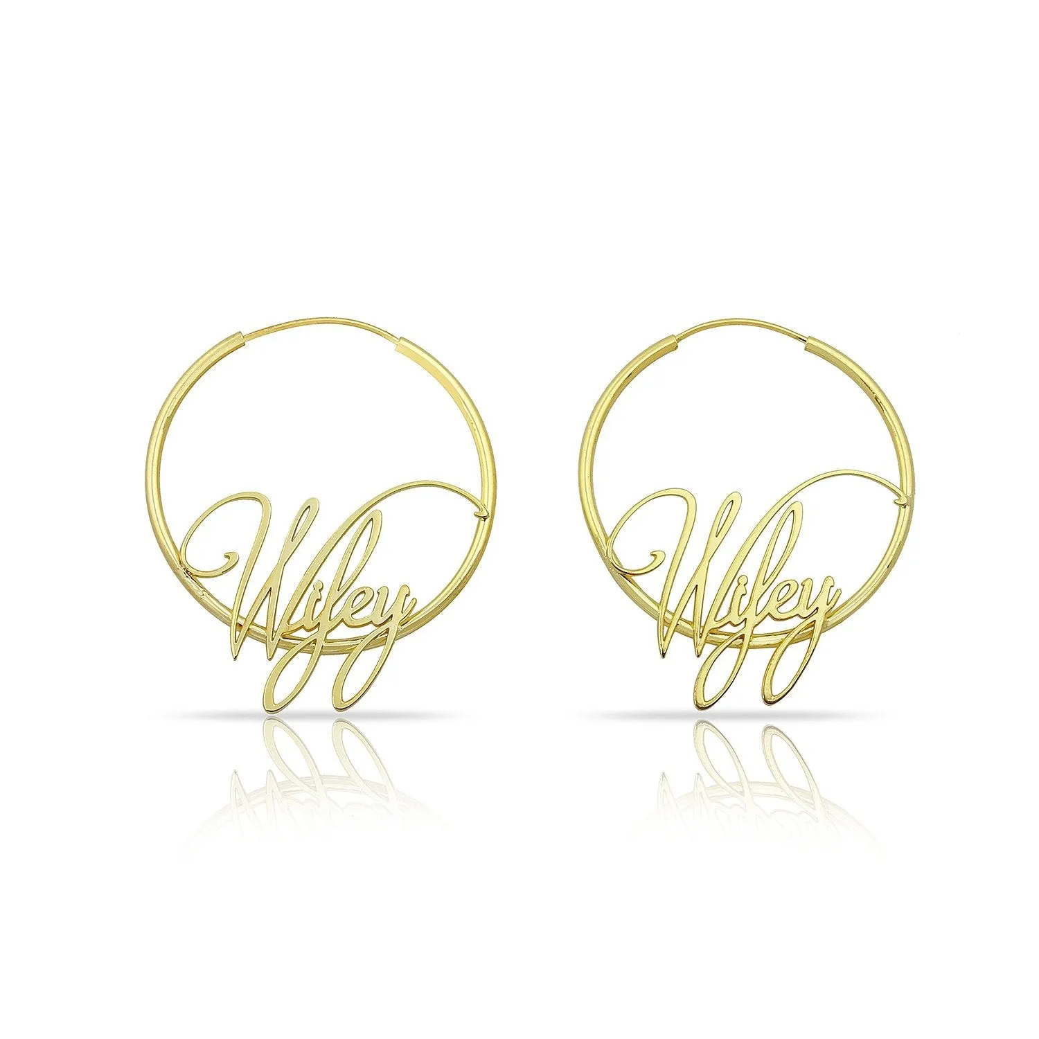 Wifey Signature Script Hoops sold by The Sis Kiss