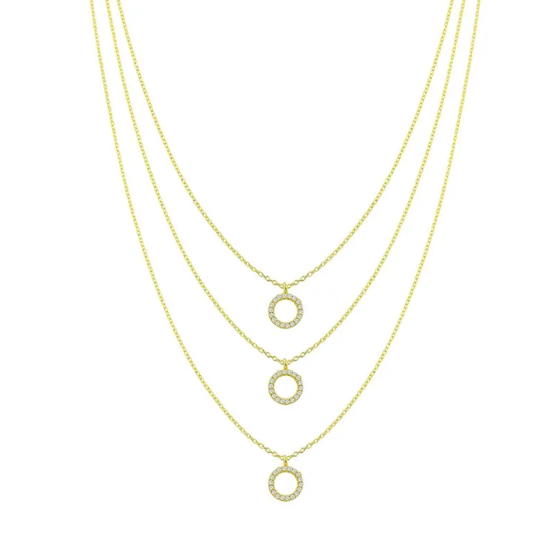 Triple Infinity Layered Necklace sold by The Sis Kiss