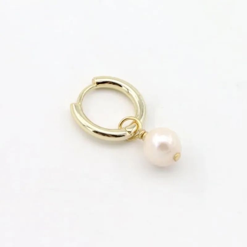 Choose Your Charms Huggie Pearl Charm sold by The Sis Kiss