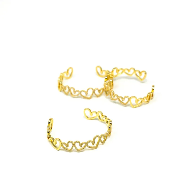 Be Mine Hearts Cuff sold by The Sis Kiss