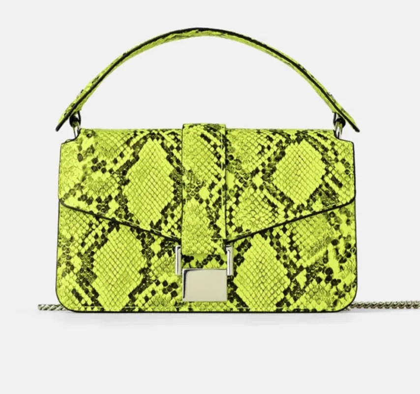Soho Neon Snakeskin Bag sold by The Sis Kiss