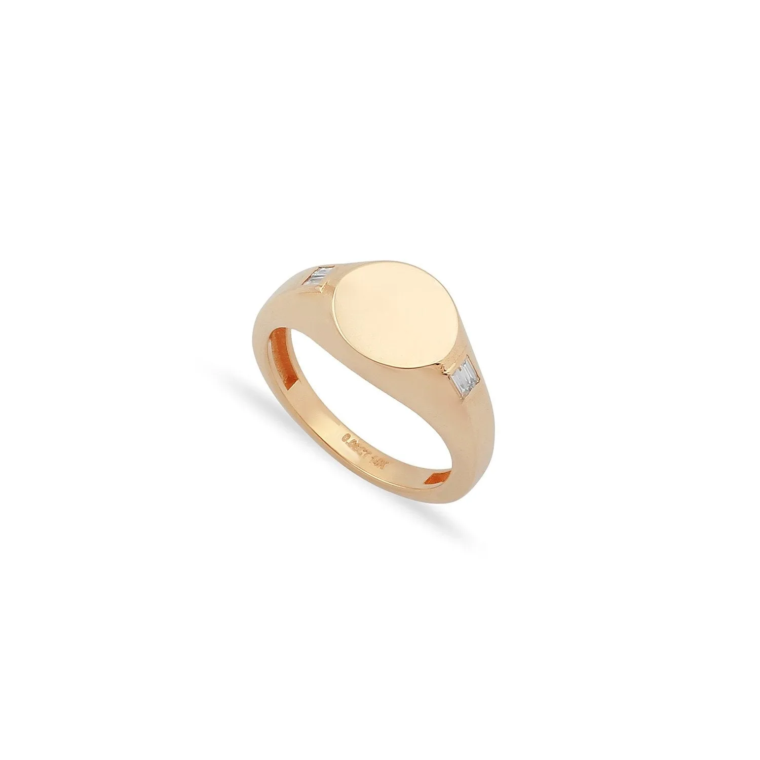 TSK Diamond Accent Signet Pinky Ring sold by The Sis Kiss product image thumbnail 3