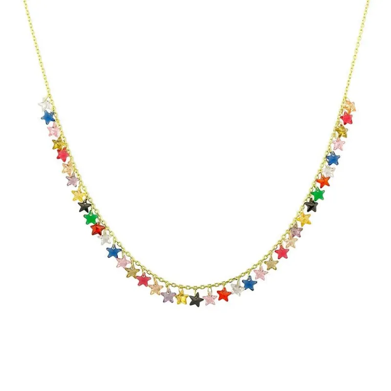 Sparkling Star Necklace in Rainbow sold by The Sis Kiss