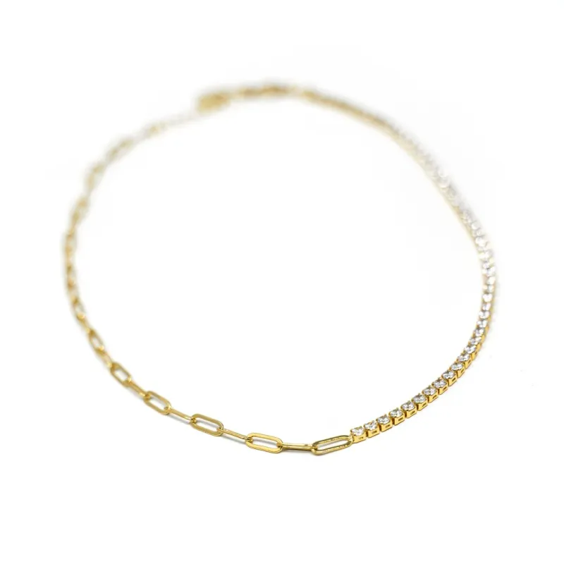 Split Tennis and Chain Link Choker sold by The Sis Kiss