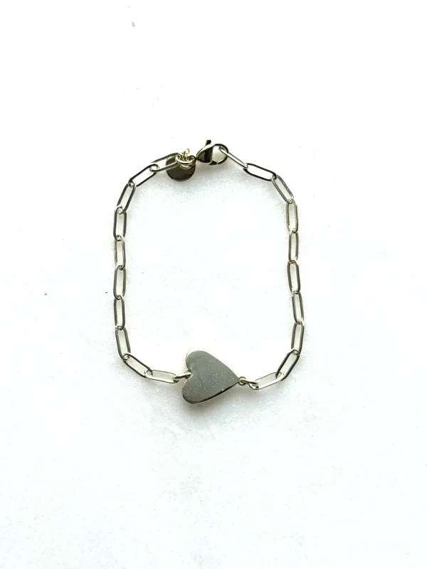 Custom Laser Engraved Heart Bracelet sold by The Sis Kiss