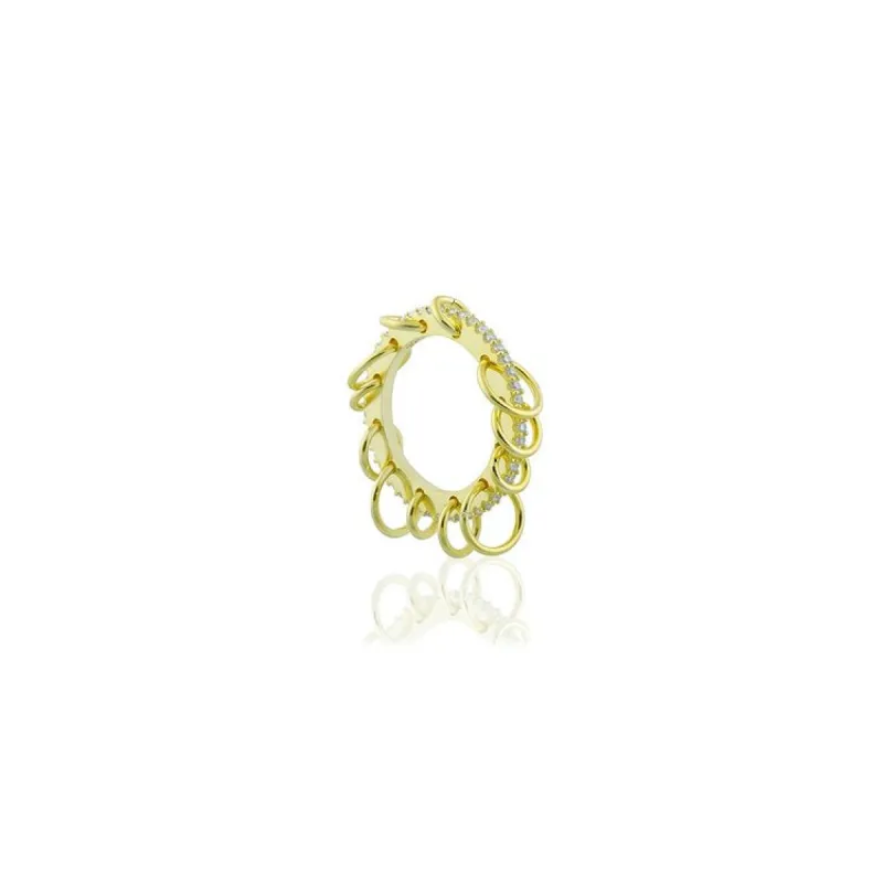 Gold Loop and Crystal Ring sold by The Sis Kiss