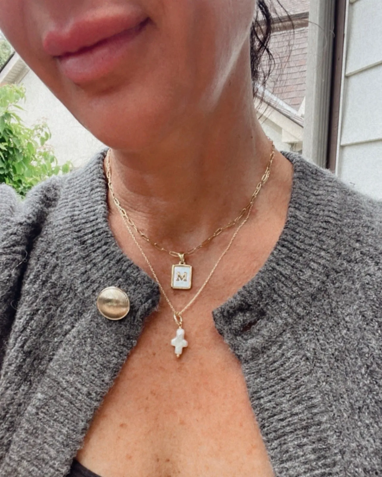 Ocean Drive Initial Necklace Set I sold by The Sis Kiss product image thumbnail 2