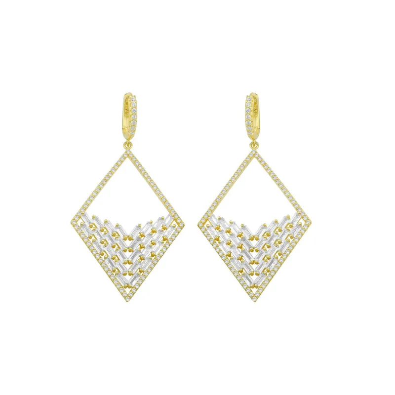 Glam Girl Diamond Drop Earrings sold by The Sis Kiss