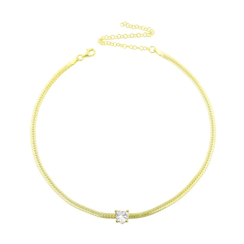 Single Heart Choker sold by The Sis Kiss