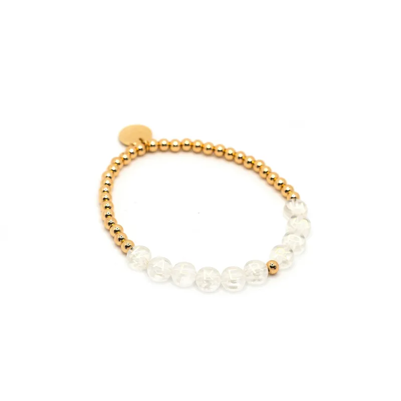 Customized Clear Beaded Bracelet sold by The Sis Kiss