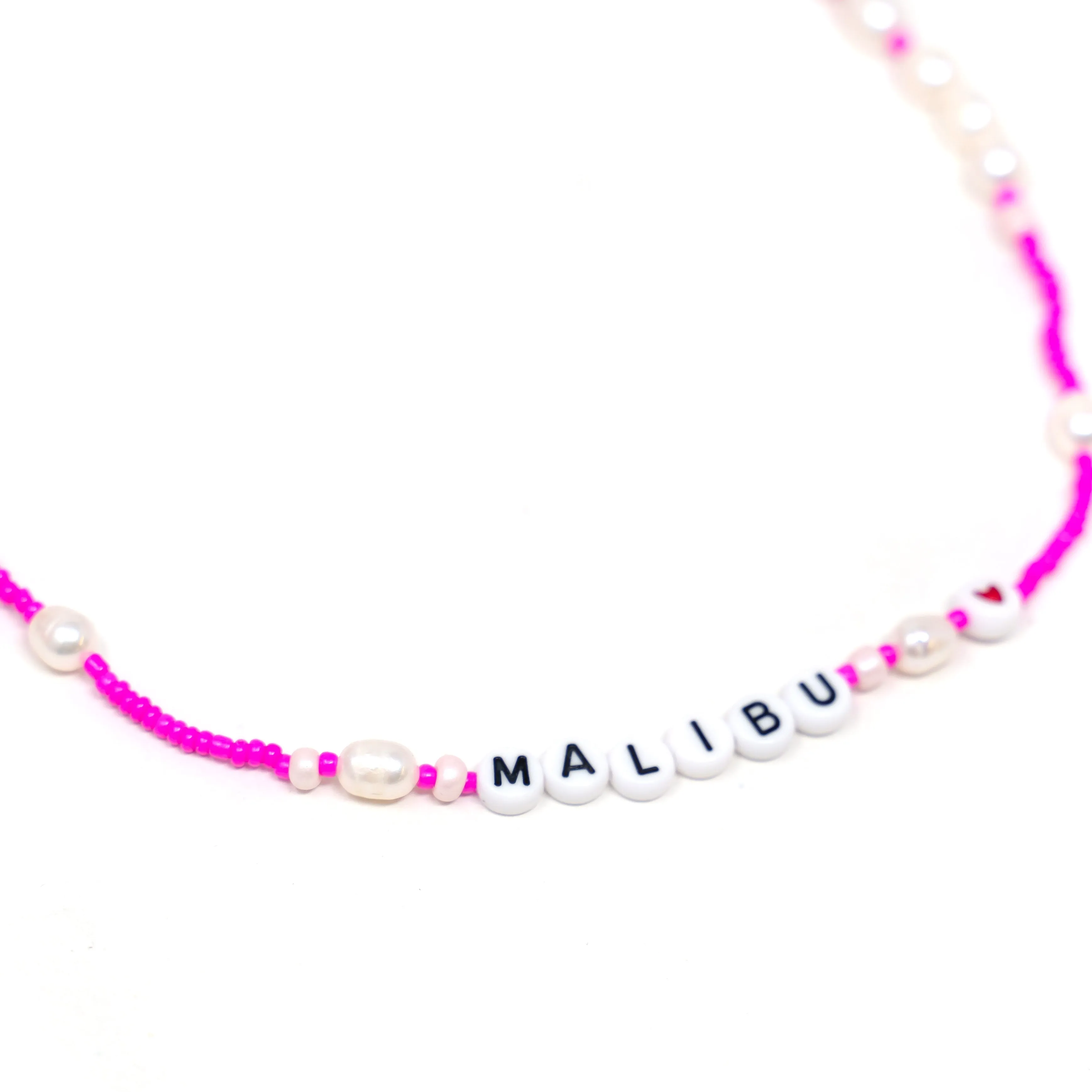 Customized Malibu Pink Beaded Necklace sold by The Sis Kiss product image thumbnail 2
