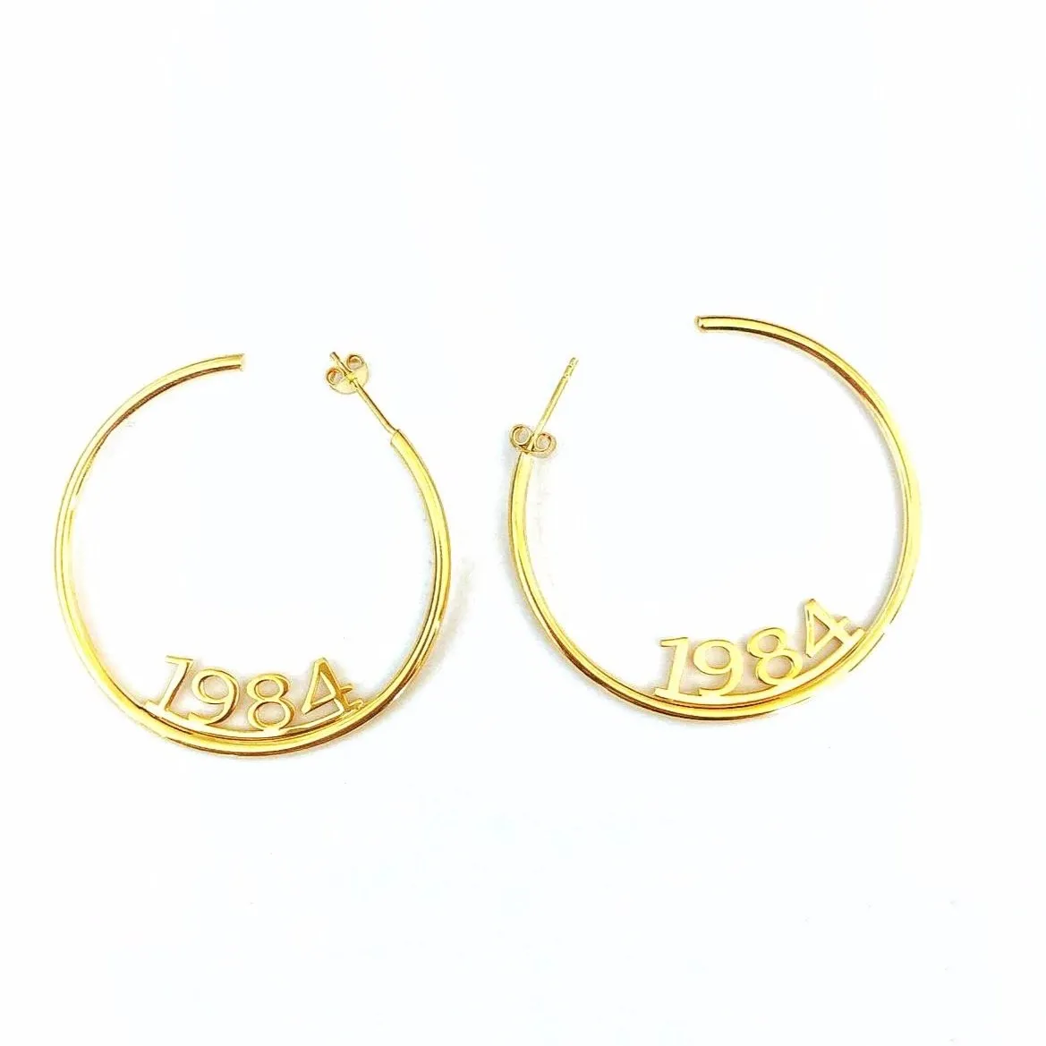 Custom Name Hoop Earrings sold by The Sis Kiss product image thumbnail 3