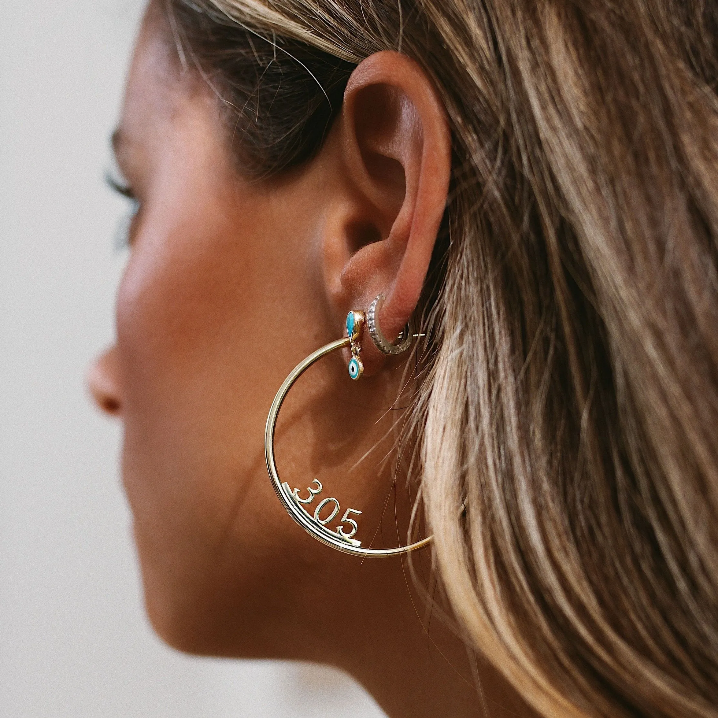 Custom Name Hoop Earrings sold by The Sis Kiss product image thumbnail 5