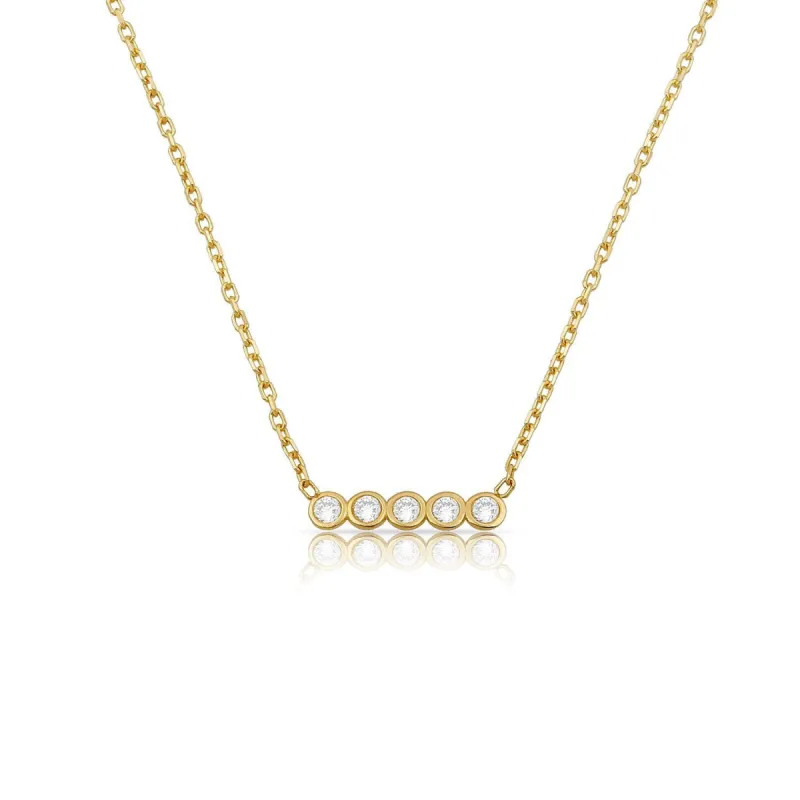 TSK Loverly Diamond Bar Necklace sold by The Sis Kiss