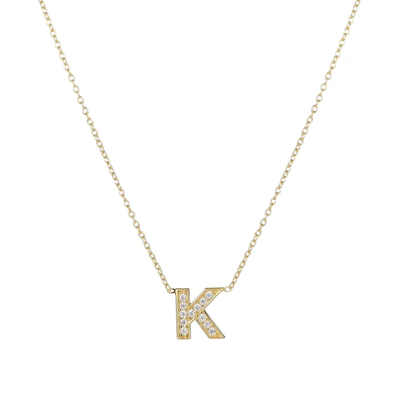 Custom Bold Initial Necklace sold by The Sis Kiss