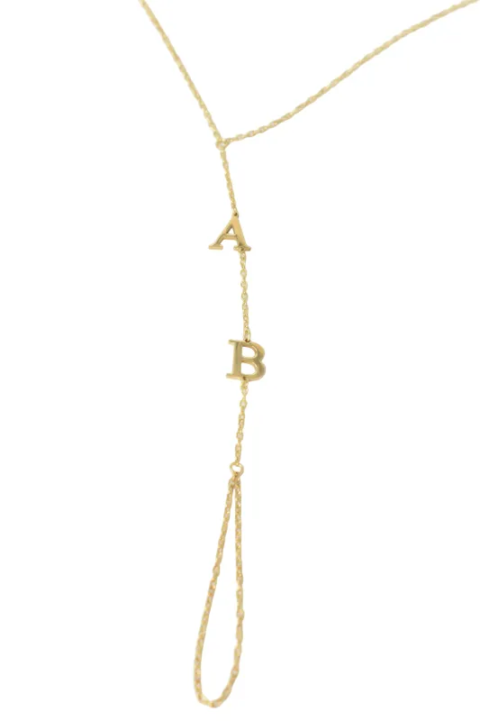 Custom Initial Hand Chain sold by The Sis Kiss