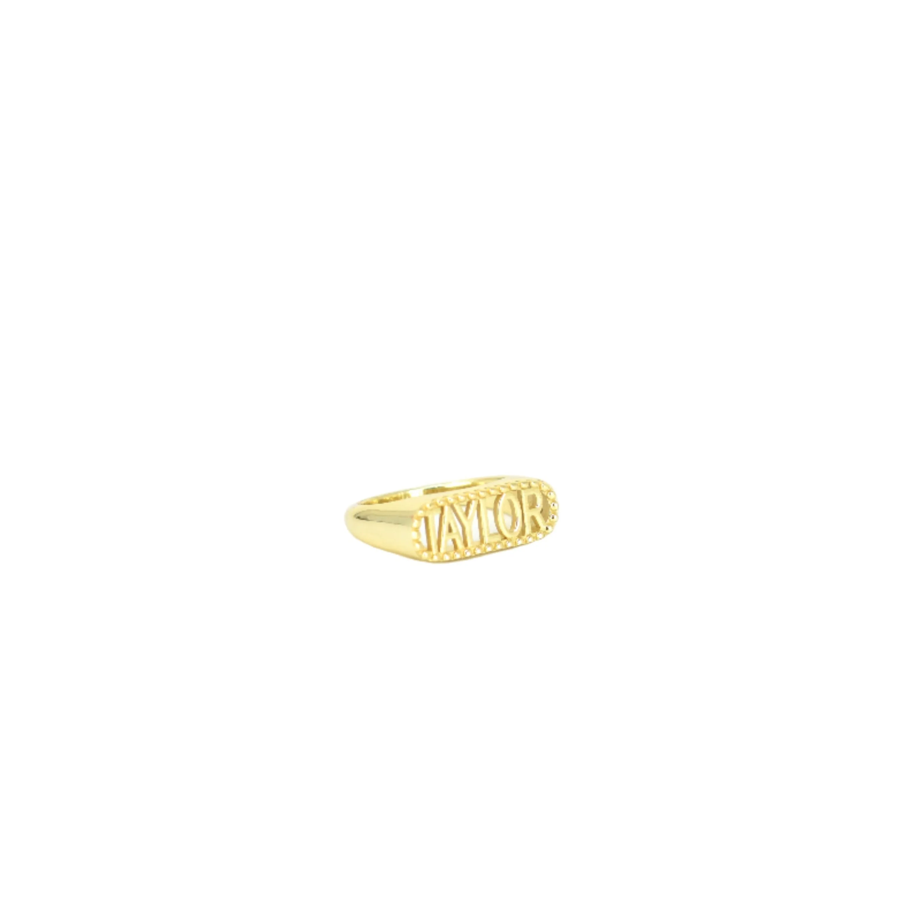 Custom Nameplate Ring sold by The Sis Kiss