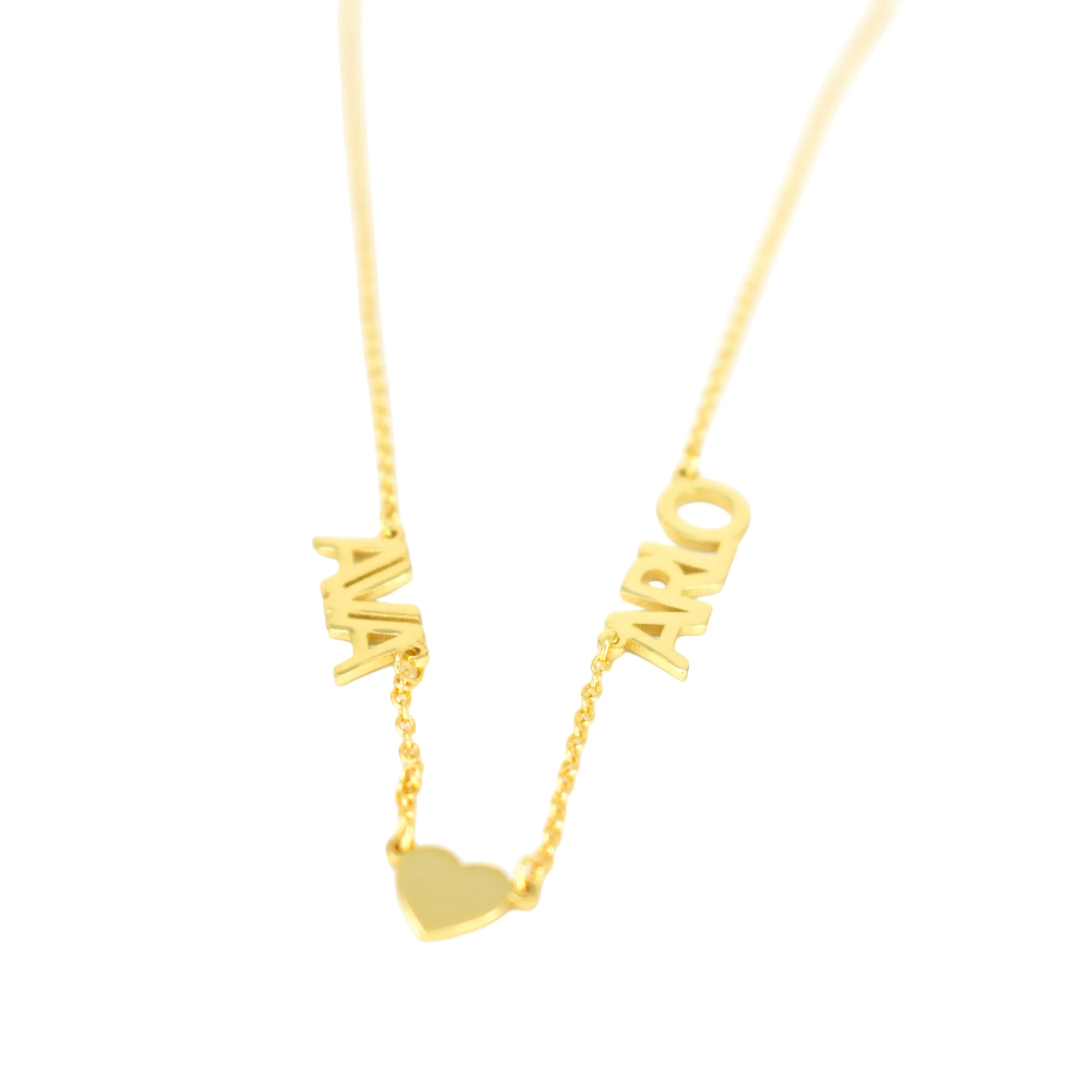 Custom My Mantra Heart Connection Name Necklace sold by The Sis Kiss product image thumbnail 2