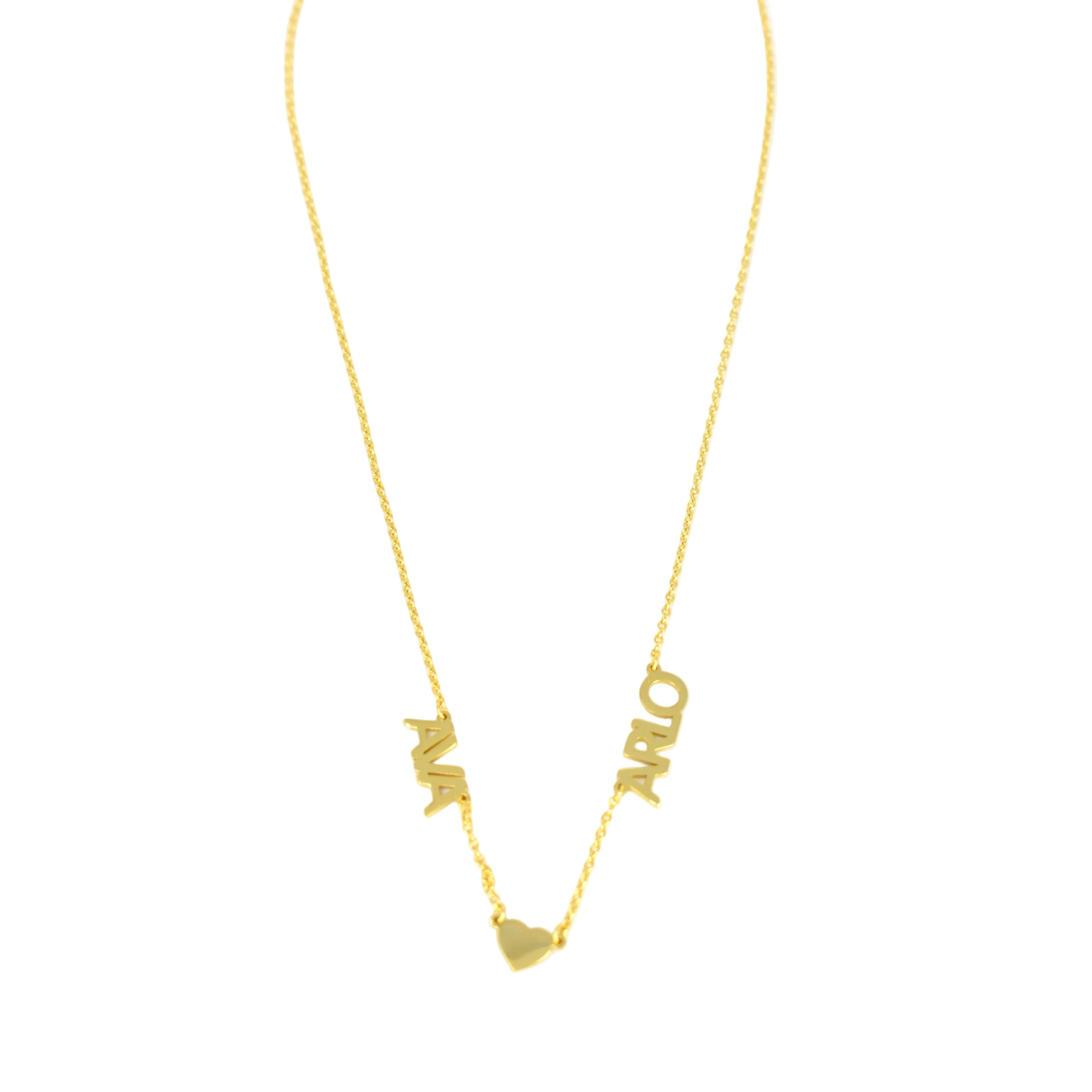 Custom My Mantra Heart Connection Name Necklace sold by The Sis Kiss