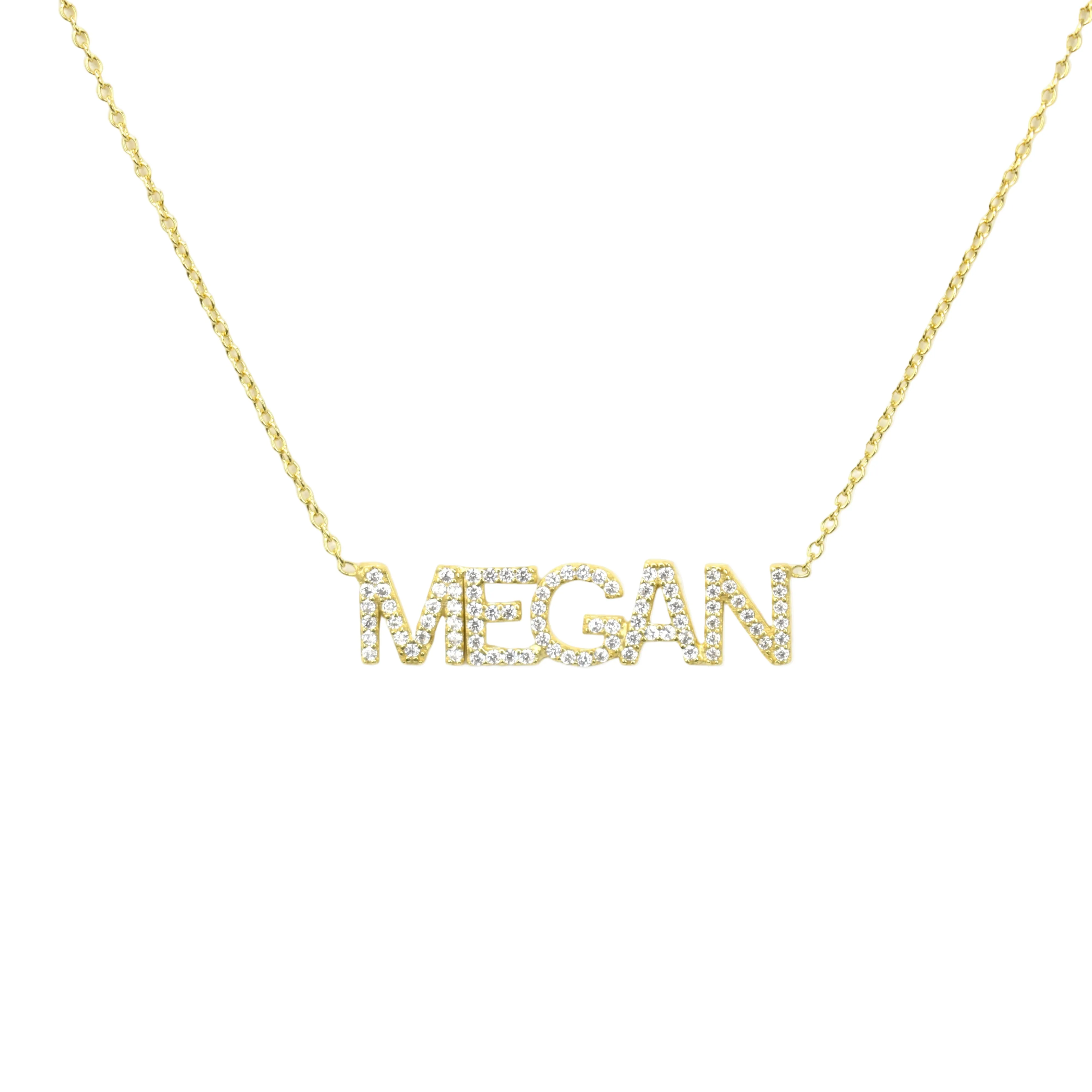 Custom Crystal Nameplate Necklace sold by The Sis Kiss product image thumbnail 2