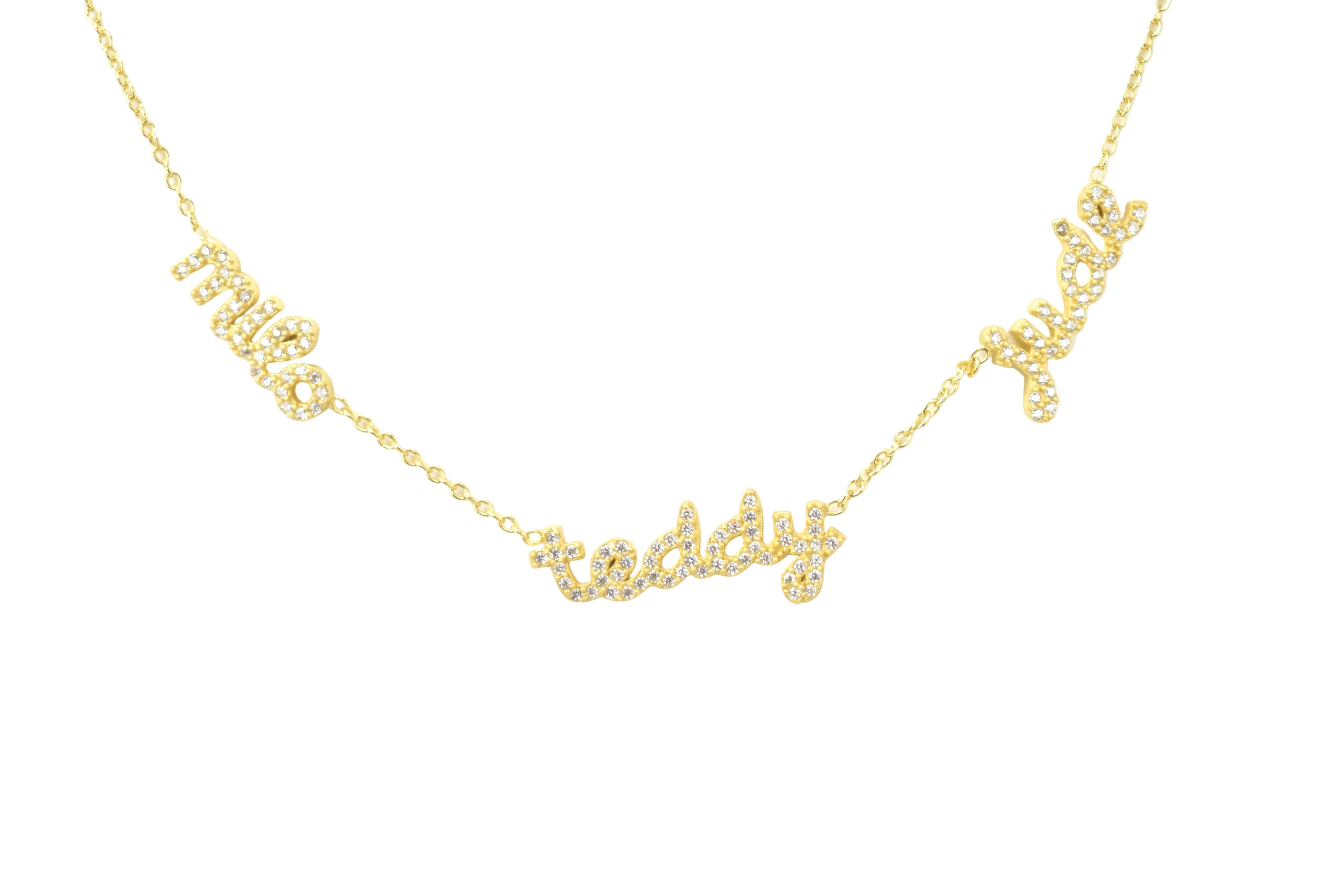 Custom Petite Script Multiple Name Necklace sold by The Sis Kiss product image thumbnail 2