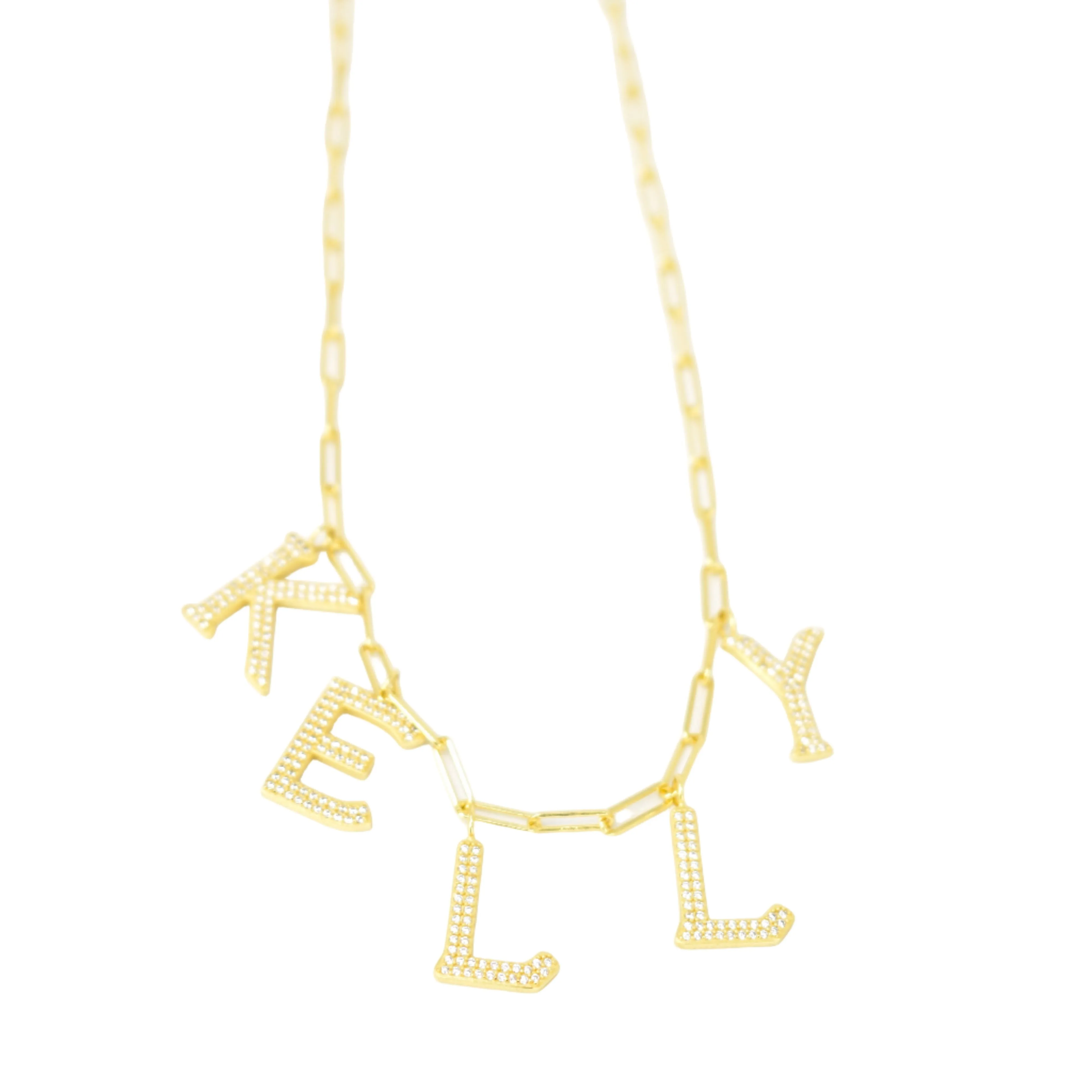 Custom Statement Name Necklace sold by The Sis Kiss