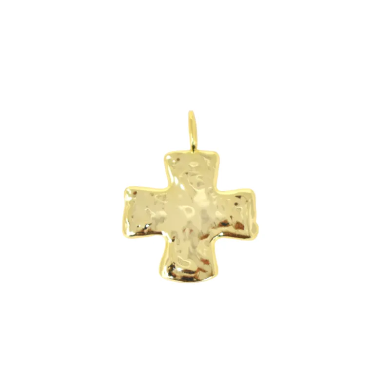 Hammered Cross Charm sold by The Sis Kiss