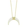 White Enamel Horn Necklace sold by The Sis Kiss