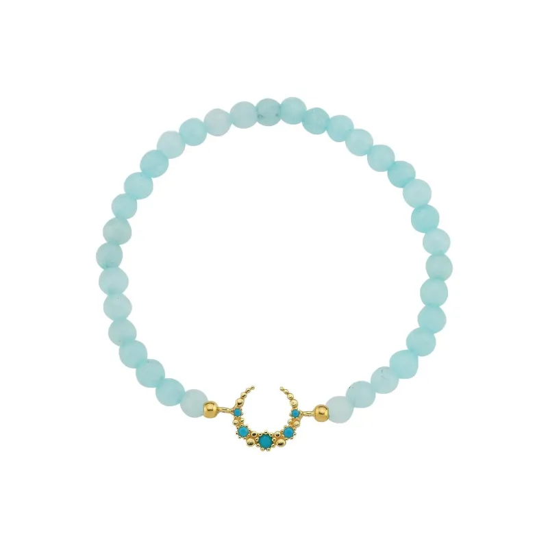 Crystal Crescent Moon Stretch Bracelets sold by The Sis Kiss